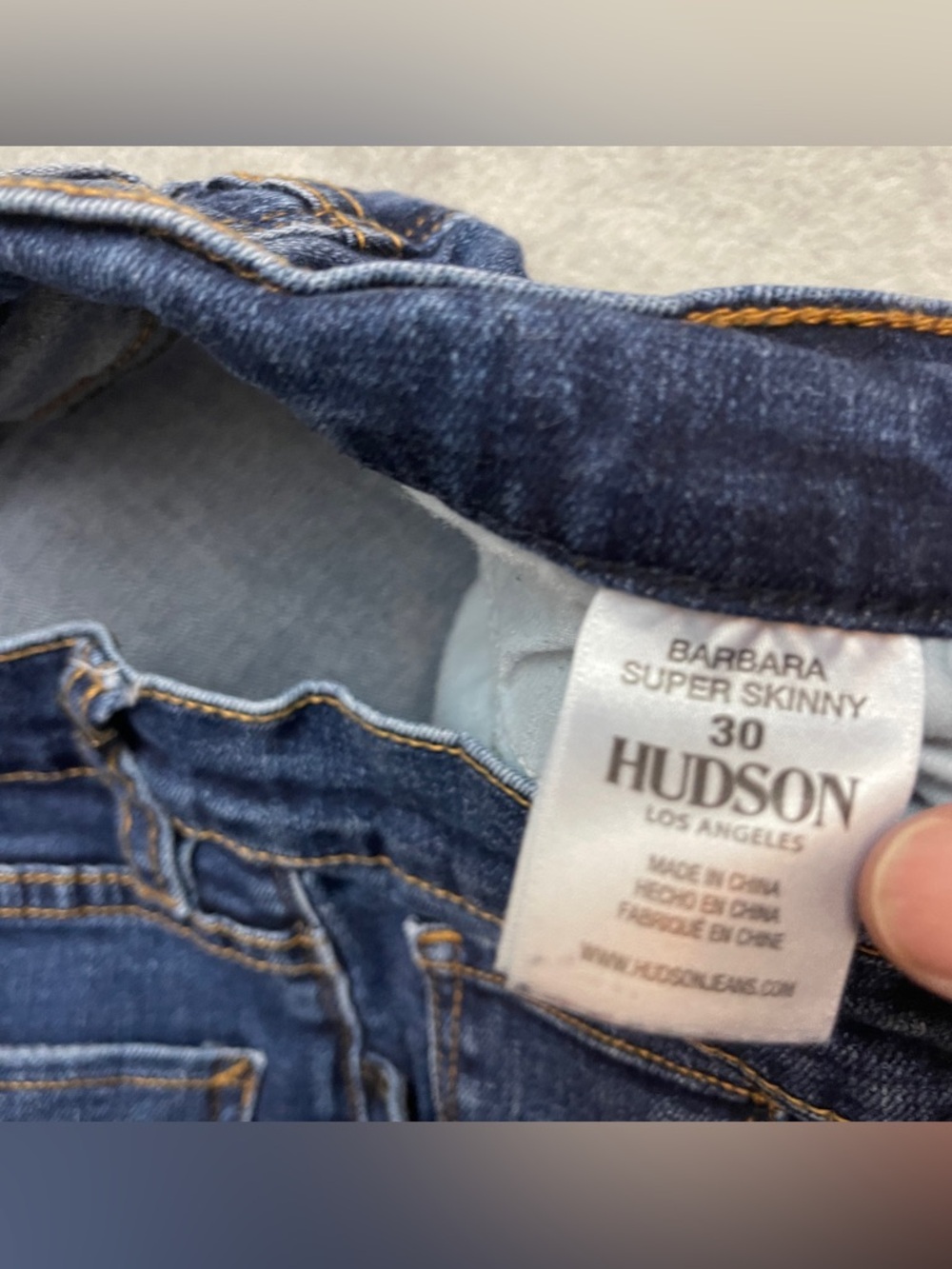 Hudson Jeans Womens Size 30 Blue Barbara Super Skinny Stretch - Picture 9 of 12